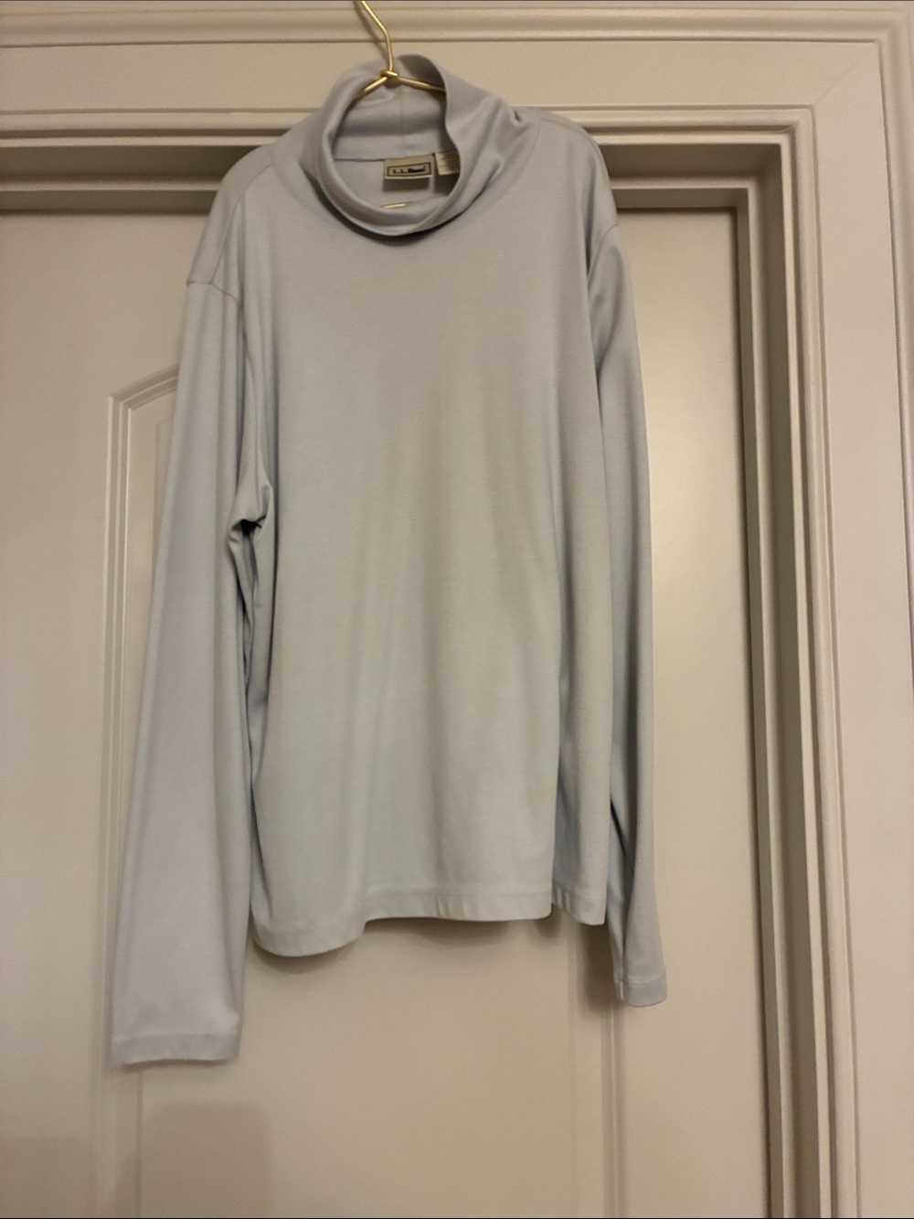 L.L. Bean Pale Blue Turtleneck Pullover